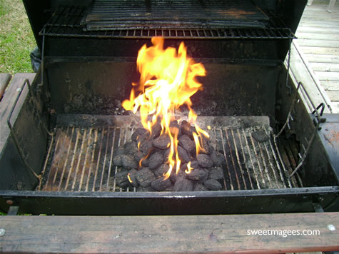 lit grill